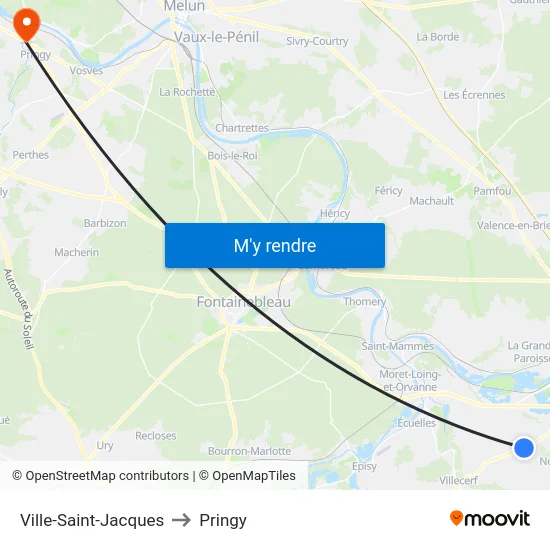 Ville-Saint-Jacques to Pringy map