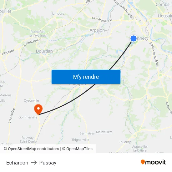 Echarcon to Pussay map