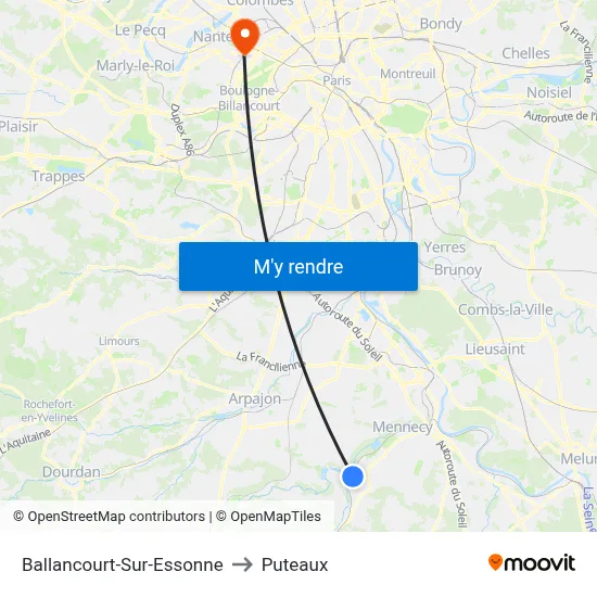 Ballancourt-Sur-Essonne to Puteaux map