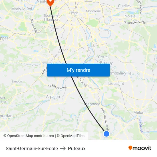 Saint-Germain-Sur-Ecole to Puteaux map