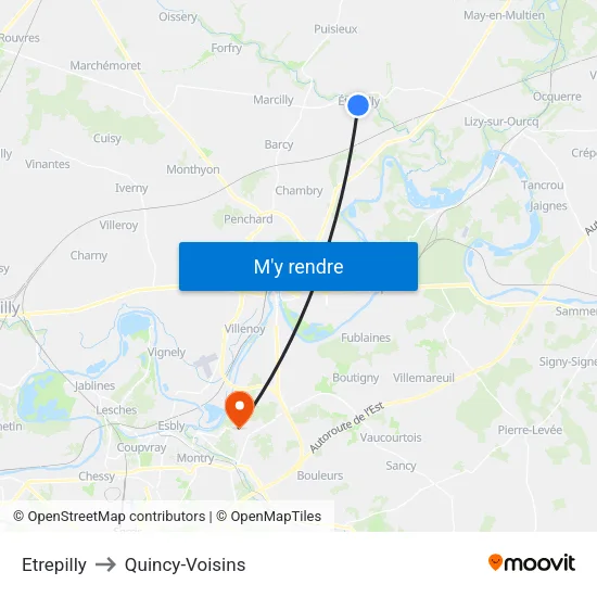 Etrepilly to Quincy-Voisins map