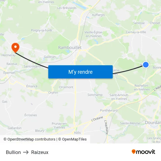 Bullion to Raizeux map