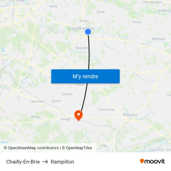 Chailly-En-Brie to Rampillon map