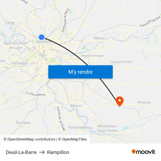 Deuil-La-Barre to Rampillon map