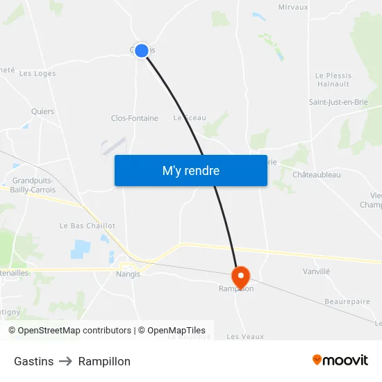 Gastins to Rampillon map