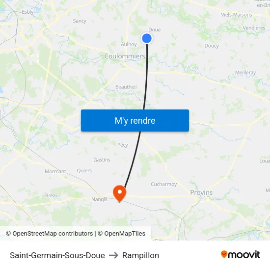 Saint-Germain-Sous-Doue to Rampillon map