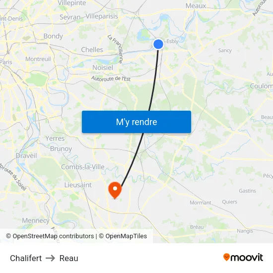 Chalifert to Reau map