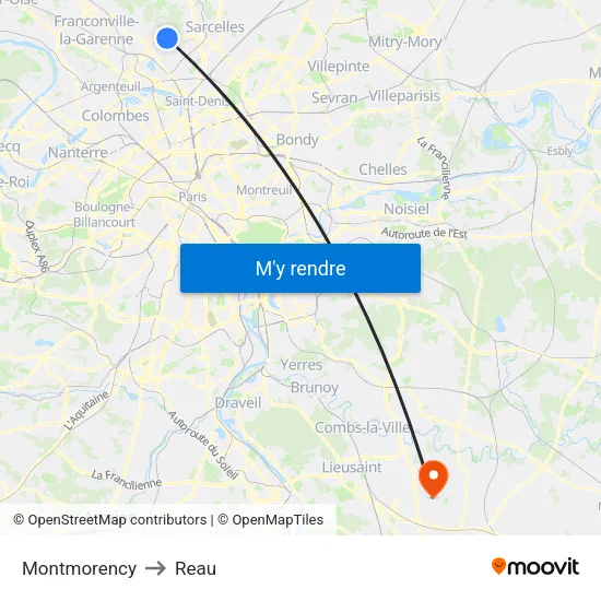 Montmorency to Reau map