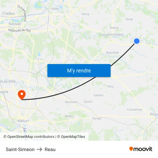 Saint-Simeon to Reau map