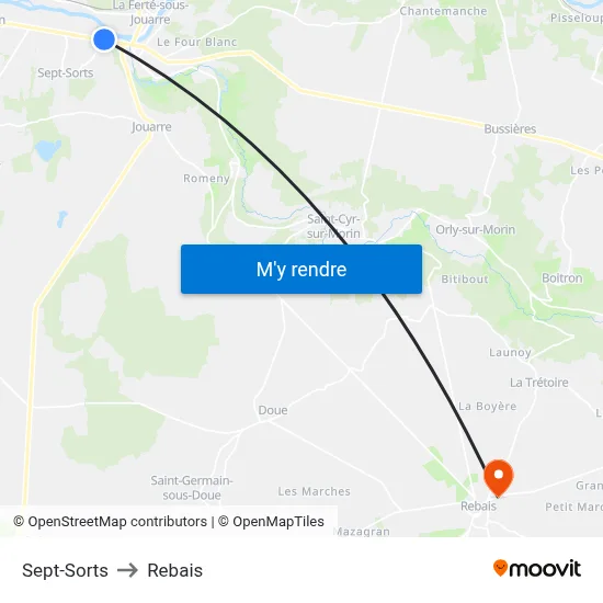 Sept-Sorts to Rebais map