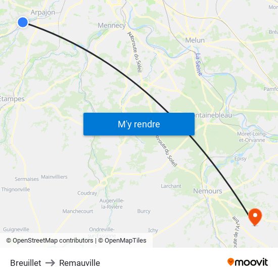 Breuillet to Breuillet map