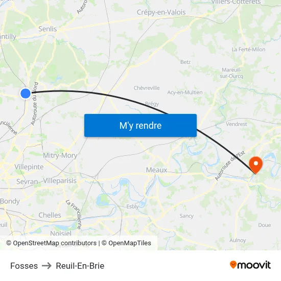 Fosses to Reuil-En-Brie map