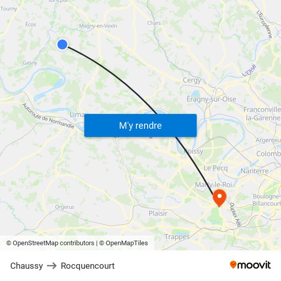 Chaussy to Rocquencourt map