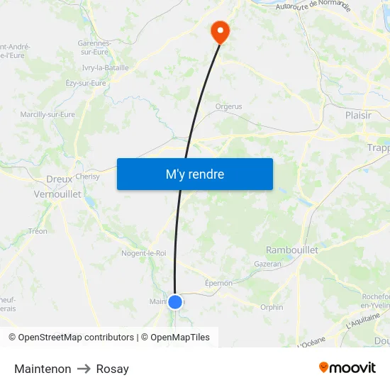 Maintenon to Rosay map