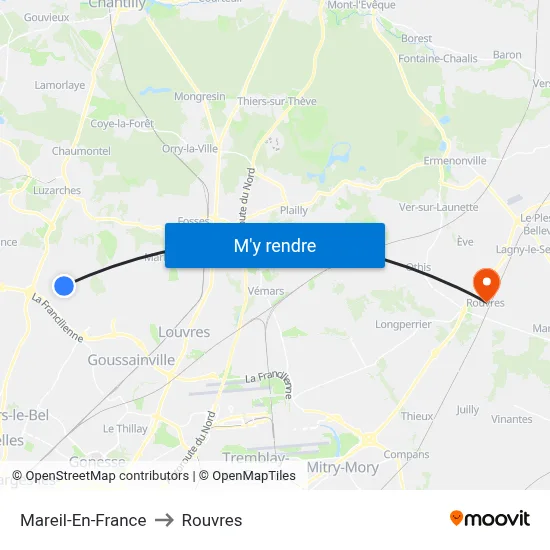 Mareil-En-France to Rouvres map