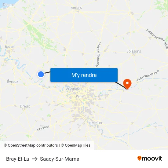 Bray-Et-Lu to Saacy-Sur-Marne map