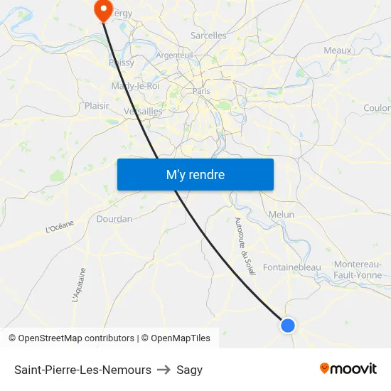 Saint-Pierre-Les-Nemours to Sagy map