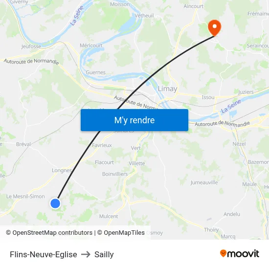 Flins-Neuve-Eglise to Sailly map