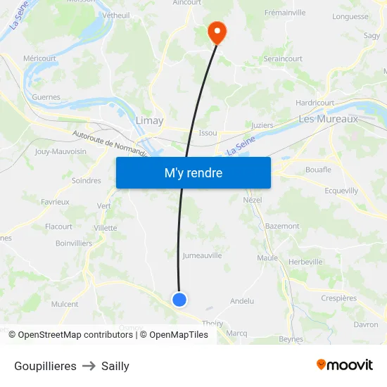 Goupillieres to Sailly map