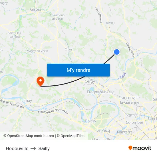 Hedouville to Sailly map