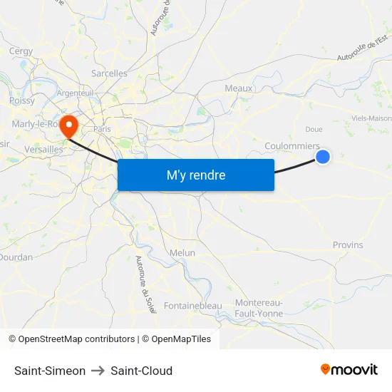 Saint-Simeon to Saint-Cloud map