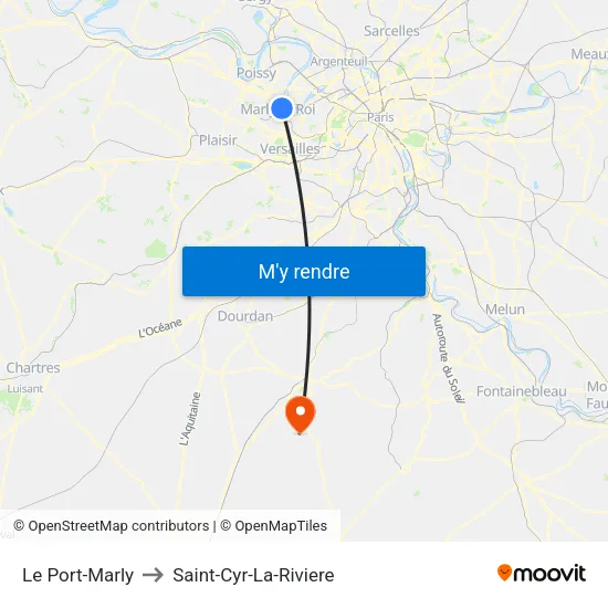Le Port-Marly to Saint-Cyr-La-Riviere map