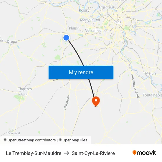 Le Tremblay-Sur-Mauldre to Saint-Cyr-La-Riviere map