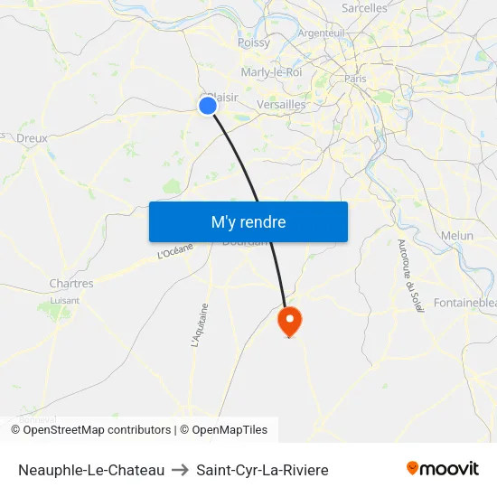 Neauphle-Le-Chateau to Saint-Cyr-La-Riviere map