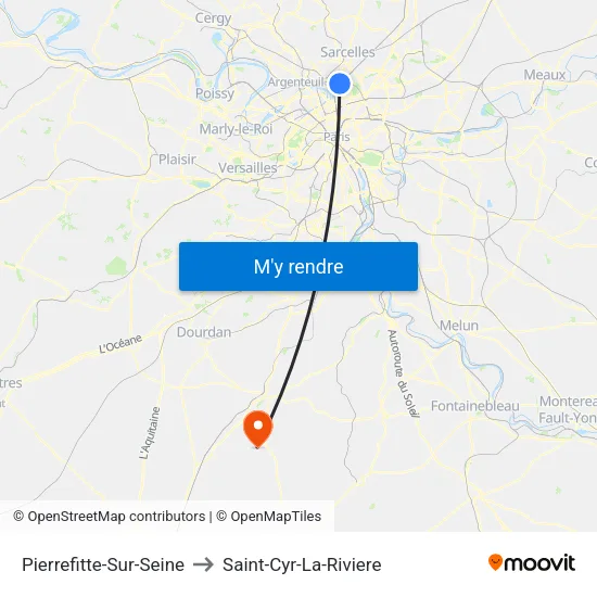 Pierrefitte-Sur-Seine to Saint-Cyr-La-Riviere map