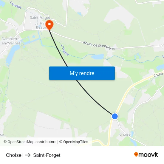 Choisel to Saint-Forget map