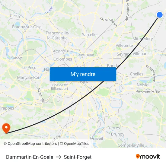 Dammartin-En-Goele to Saint-Forget map