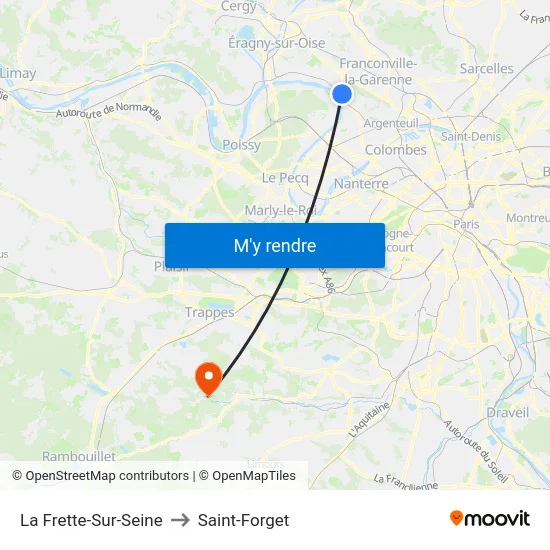 La Frette-Sur-Seine to Saint-Forget map