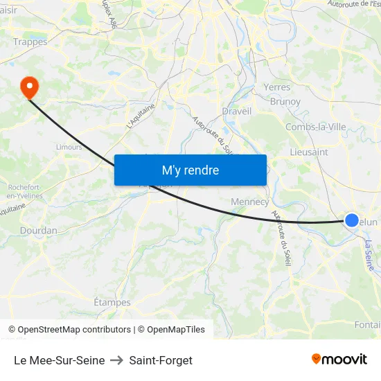 Le Mee-Sur-Seine to Saint-Forget map