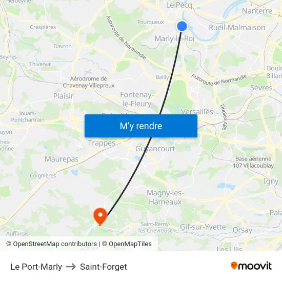 Le Port-Marly to Saint-Forget map