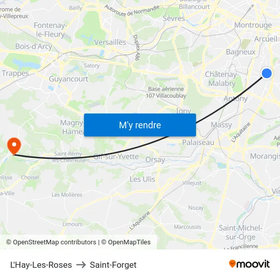 L'Hay-Les-Roses to Saint-Forget map