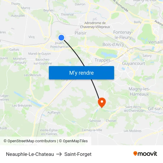 Neauphle-Le-Chateau to Saint-Forget map