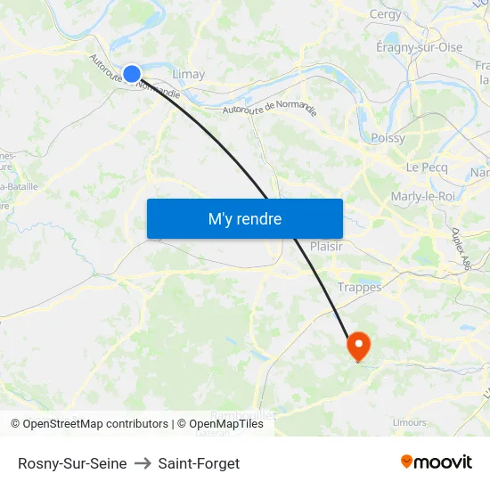 Rosny-Sur-Seine to Saint-Forget map