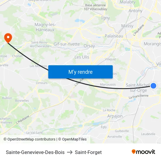 Sainte-Genevieve-Des-Bois to Saint-Forget map