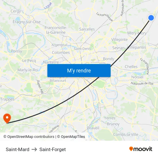 Saint-Mard to Saint-Forget map
