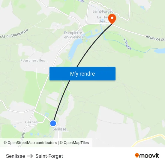 Senlisse to Saint-Forget map