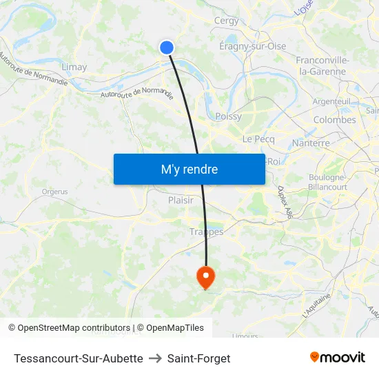 Tessancourt-Sur-Aubette to Saint-Forget map