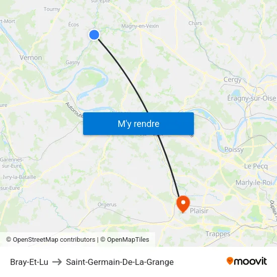 Bray-Et-Lu to Saint-Germain-De-La-Grange map