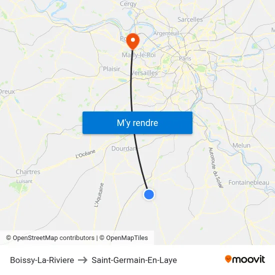 Boissy-La-Riviere to Saint-Germain-En-Laye map