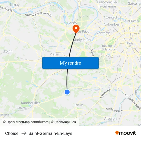 Choisel to Saint-Germain-En-Laye map