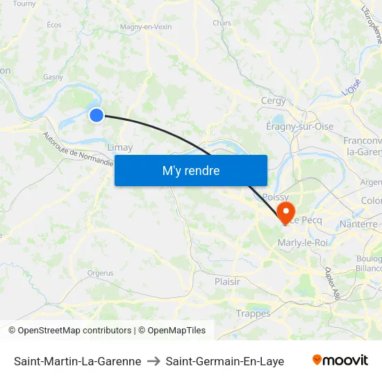 Saint-Martin-La-Garenne to Saint-Germain-En-Laye map