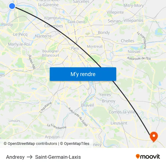 Andresy to Saint-Germain-Laxis map