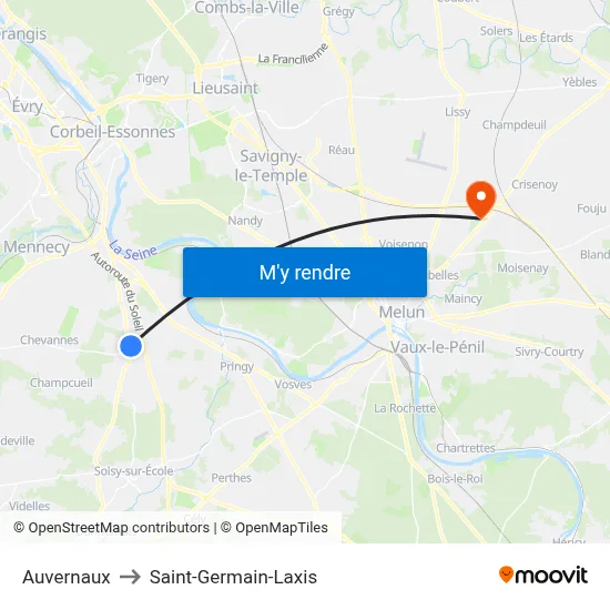 Auvernaux to Saint-Germain-Laxis map