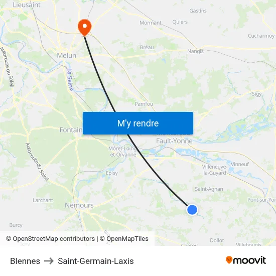 Blennes to Saint-Germain-Laxis map