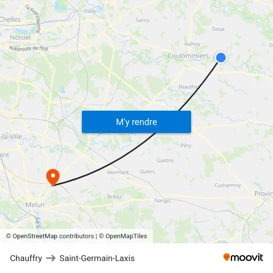 Chauffry to Saint-Germain-Laxis map