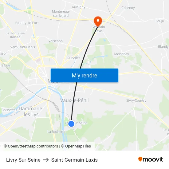 Livry-Sur-Seine to Saint-Germain-Laxis map